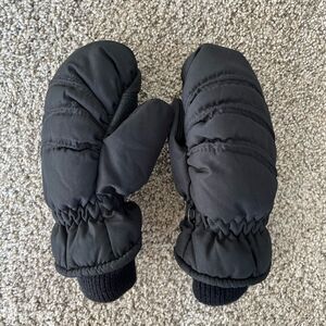 Black Youth Mittens Unisex 4-7